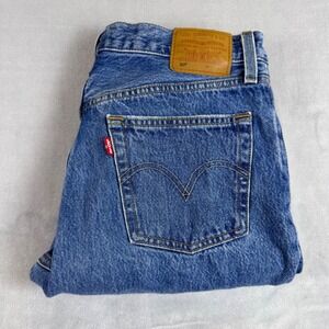 Levi's 501 Premium Jeans Mens 29 Straight Leg Blue Denim Pants Big E